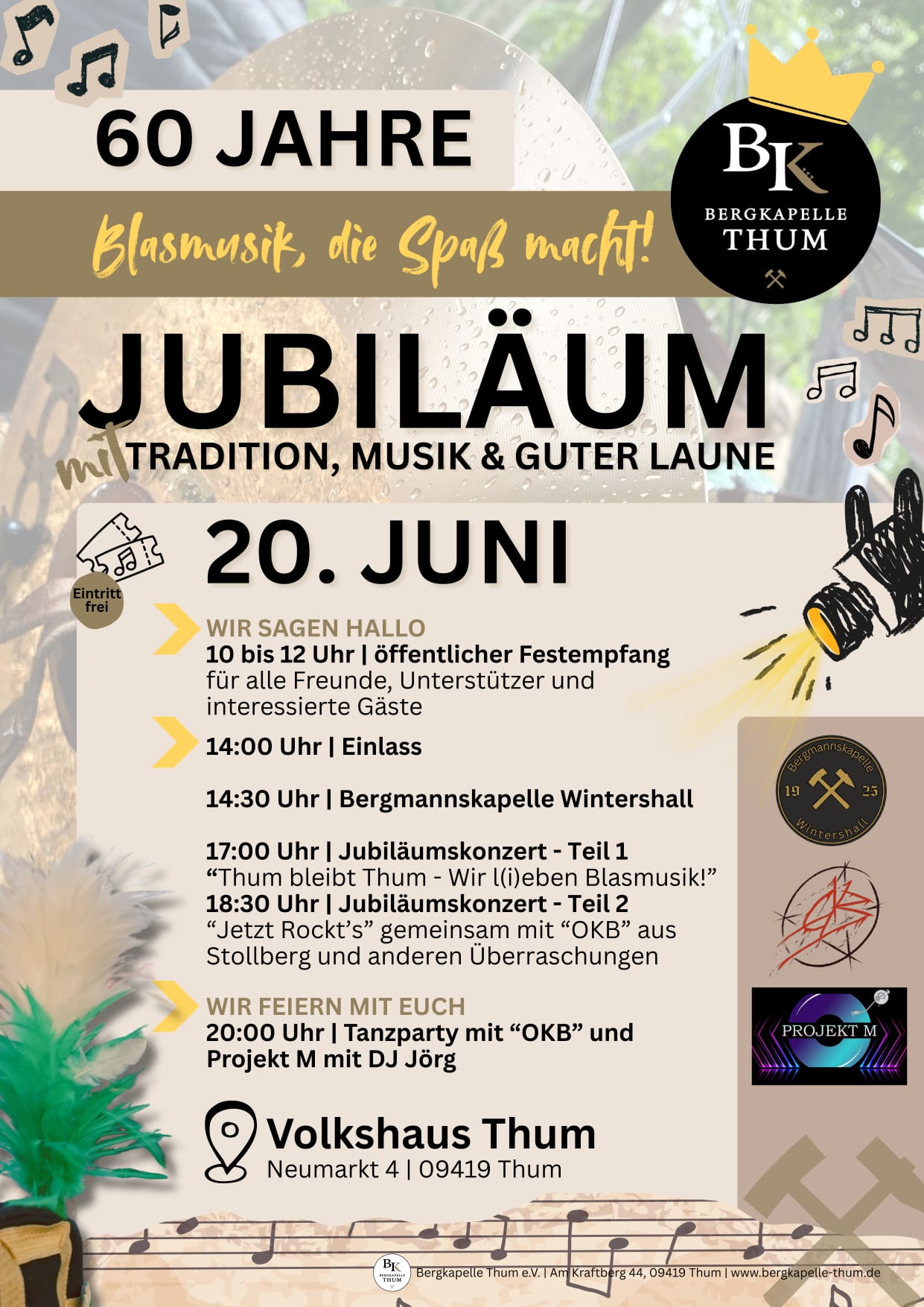 60JahreBergkapelleThum 60 Jahre Bergkapelle Thum